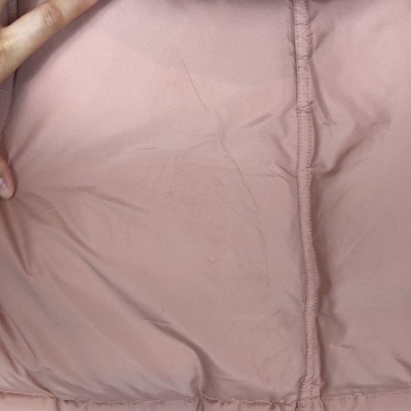 J. Crew Crewcuts Dusty Pink down puffer parka jacket fur hood trim - Picture 14 of 14